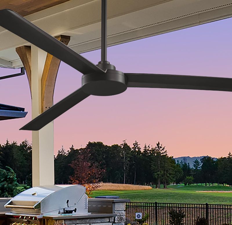 Photo 1 of MINKA-AIRE F624-CL Roto XL 62-Inch Outdoor Ceiling Fan In Coal Finish
