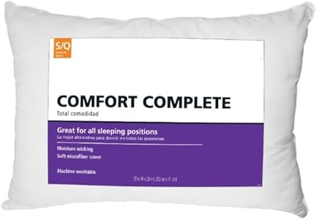 Photo 1 of Comfort Bed Pillow, Standard/Queen Size, 20x28 Inches, Soft and Supportive for All Sleep Positions, Ideal for Home & Hotel Quality Sleep (1)