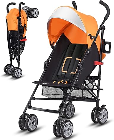 Photo 1 of BABY JOY Lightweight Stroller, Compact Travel Stroller w/Adjustable Backrest & Canopy, Umbrella Stroller for Toddler