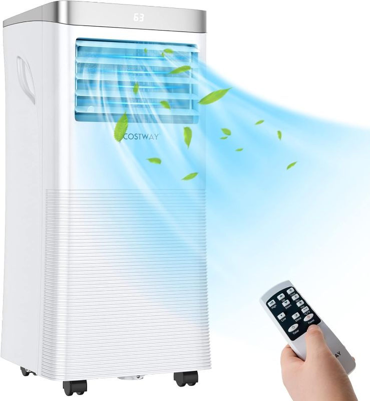 Photo 1 of Portable Air Conditioner, 8000 BTU Air Cooler with Fan & Dehumidifier Mode for Rooms up to 230 Sq.Ft, Quiet AC Unit with Sleep Mode, 2 Fan Speeds, 24H Timer, Remote Control (8000BTU)