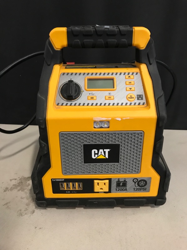 Photo 2 of Cat Power Station with 1,200-Peak-Amp Jump Starter, Tire Compressor, and Power Inverter, CJ1000DXT