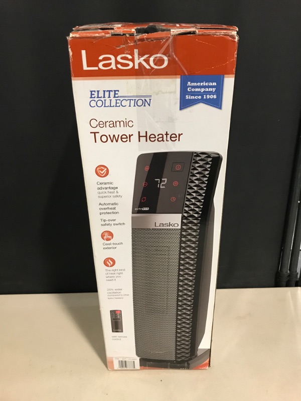 Photo 1 of Lasko Elite Collection 1500W Ceramic Tower Space Heater with Tip-Over Switch