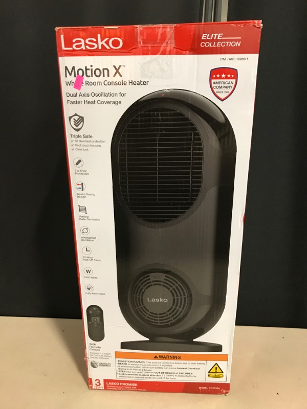 Photo 3 of Lasko Motion X Whole Room Heater with Remote