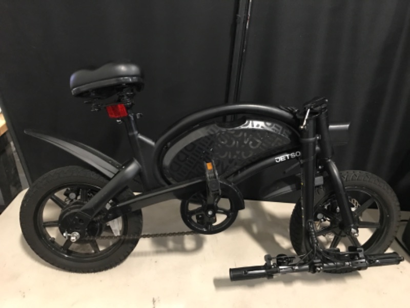 Photo 2 of Jetson Bolt Folding Electric Ride-On Bike, Easy-Folding, Built-in Carrying Handle, Twist Throttle, Up to 15.5 MPH, Ages 13+