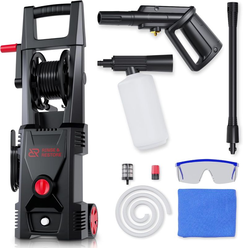 Photo 1 of Heavy Duty Electric Pressure Washer – 4000 PSI, 4GPM with Adjustable Nozzle, 32ft Hose & Total Stop System – High Pressure Washer for Cars, Driveway & More