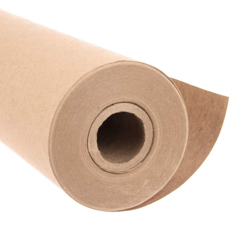 Photo 1 of Eco Kraft Wrapping Paper Roll (Jumbo) | Biodegradable Recycled Material | Made in the USA | Multi-use: Natural Wrapping Paper, Table Runner, Moving, Packing & Shipping | 30” x 1200” (100ft)