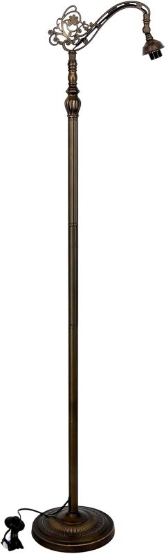 Photo 1 of Floor Lamp Base Replaced Only 67 Inches High and Suitable for 8-12 Inch Tiffany Style Copper Ring Lampshades, with a Dark Bronze Surface Arched Floor Lamp