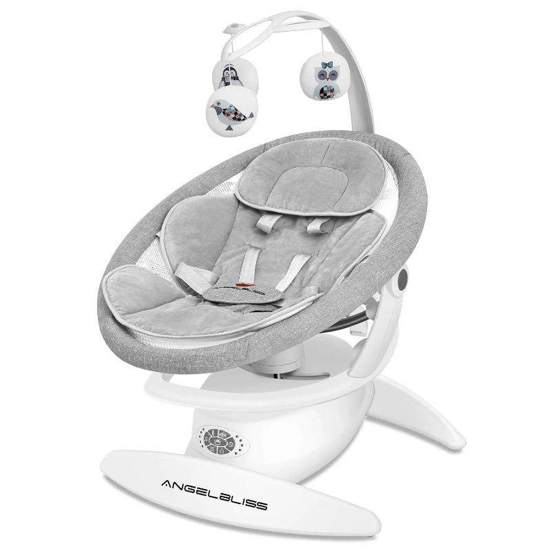 Photo 1 of Baby Swing for Newborn Infant Toddler. Elevate Baby's Comfort & Joy-Ultimate 3-in-1 Rocker, Stationary Seat, Swing with Toys, Motion Detection, Bluetooth, and More