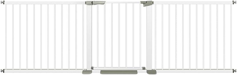 Photo 1 of (85-100 in Width) Extra Long Baby Gate Extra Wide, Large Dog Gate Indoor, Child Proof Gate, Kiddie Gates, Baby Gate for Doorways. White, Dog Gates for The House. Extra Tall Pet Gate.