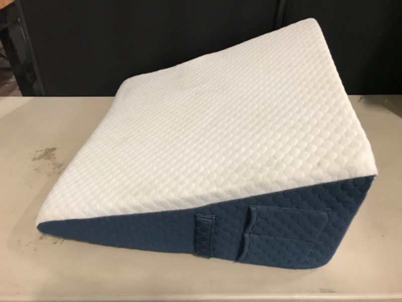 Photo 1 of 12inch Wedge Pillow for Sleep, Updated Bed Wedge, Acid Reflux, Heartburn, GERD, Neck Pain, Cooling Memory Foam Top, Removable Washable Cover Incline Wedge Pillow for Improved Sleep