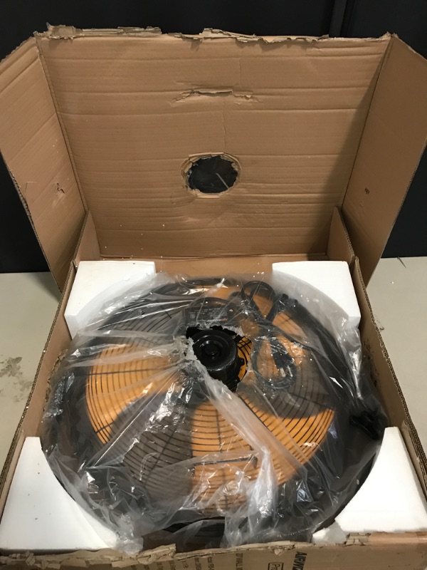 Photo 2 of 20" Wall Mounted Metal Fan High Velocity 4850 CFM - 3-Speed Adjustable Industrial Shop Fan for Garage, Gym, Basement, Workshop & Commercial Use