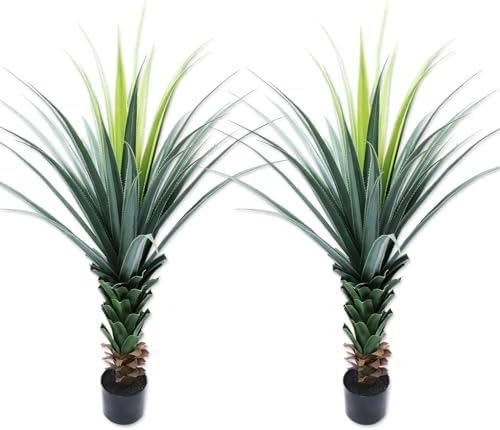 Photo 1 of 4FT Artificial Agave Snake Plant with Pot, Lifelike Fake Plant for Indoor, 48IN, Ideal for Home Office Garden Hotel Decor & Gift (2Pack)