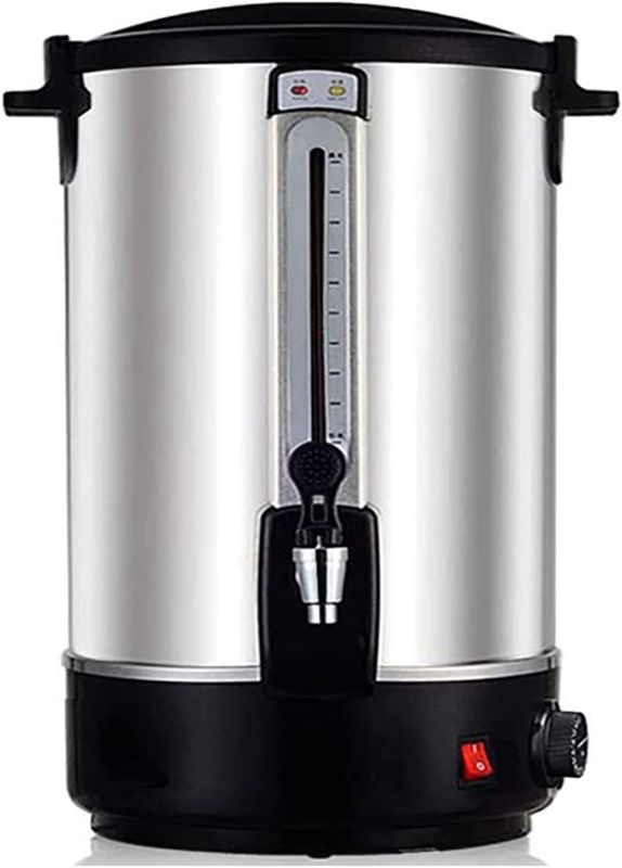 Photo 1 of Commercial Electric Hot Water Boiler and Warmer, Stainless Steel Insulated Barrel Double Walled Beverage Dispenser with Spigot for Hot Water Milk Tea Coffee Juice, Home Party Use/-/6L