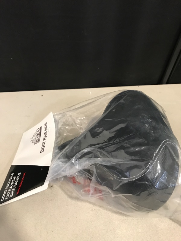 Photo 1 of Bikeroo Extra Wide Replacement Saddle - Fits Indoor & Outdoor Bicycles - Steel Spring & Elastomer Suspension - Center Cutout - Memory Foam