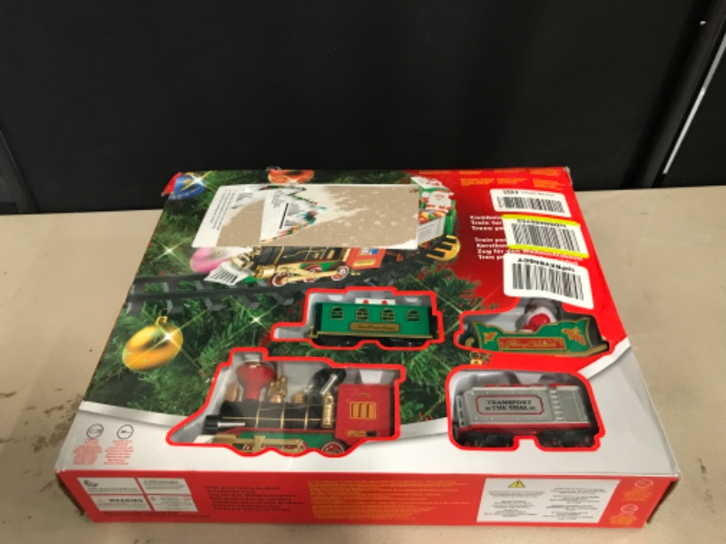 Photo 1 of Christmas Train Set, Christmas Decorations Indoor, Train Toys with Light & Sound & Smog, Hanging Christmas Train Sets for Around The Tree for Toddlers Kids Boys Girls 3 4 4-8