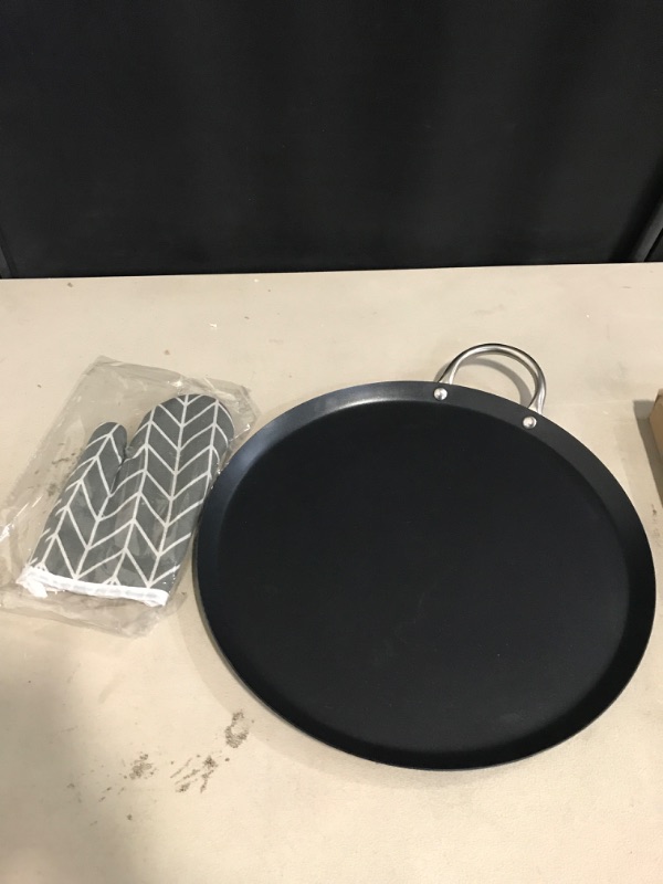 Photo 1 of LetFeng 16” Round Comal Nonstick Round Burner Griddle Stainless Steels Griddle Pan Non-Stick Coated Ideal for BBQ & Serving Pancakes Oven Safe & Compatible With All Stovetops