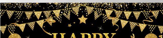 Photo 1 of  Decorations for Men Women  Birthday Banner Party Decorations Black Gold 50 Years Birthday Party Suppiles Background for Home Outdoor Birthday Decor 