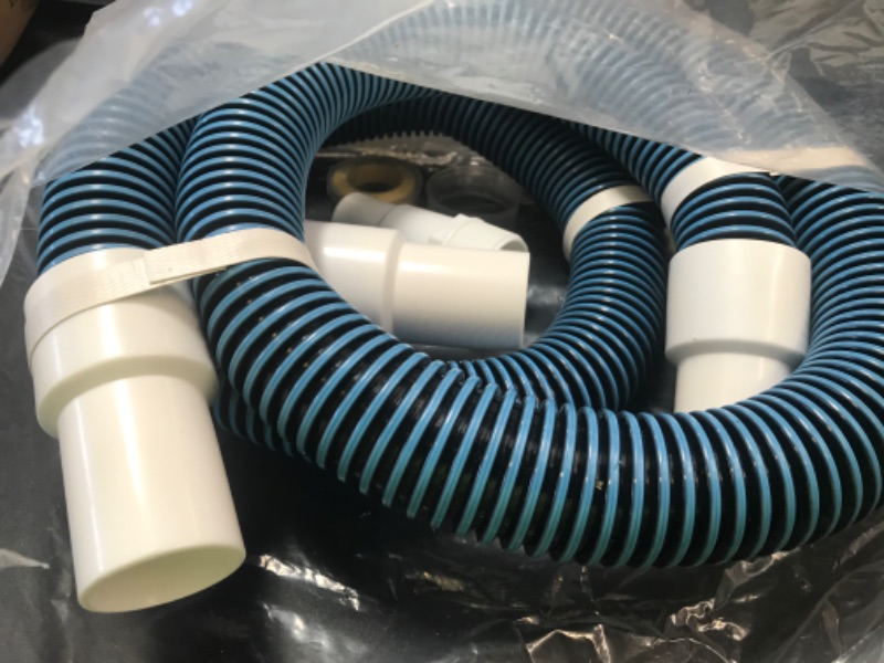 Photo 2 of 1 1/2" Swimming Pool Filter Hose Replacement Kit(2 Pack 5FT),Universal 1.25/1.5 Inch Combo Hose Adapter 1 1/2 Inch Filter Hose with Clamps and Tape for Above Ground Pool Pump,Filter,Skimmer(Dark Blue)