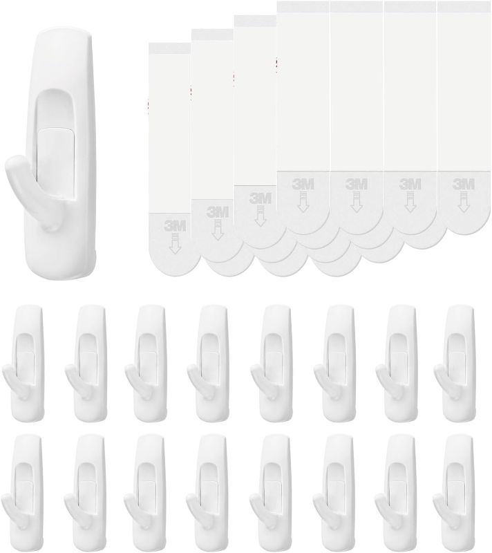 Photo 1 of  Wall Hooks for Hanging Medium  Hooks, Damage Free Hanging Wall Hooks with Adhesive Strips, Heavy Duty Adhesive Hooks Damage Free for Key Holder, Coat, Door, Shower Hanging
Brand: Sinfuo 