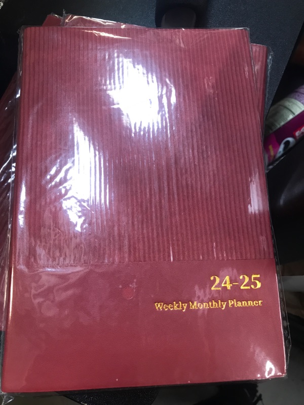 Photo 1 of 2024-2025 Planner, Weekly Monthly Planner 2025, 8.25"×5.85", 12 Months, JAN.2025 to DEC.2025, School Planner with Soft Flexible Cover, Premium Thick Paper, for School Work Office, Red