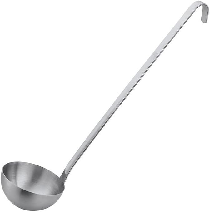 Photo 1 of 1-Piece Ladle Heavy Duty Thick Stainless Steel - 8 Ounce (3.9" Bowl Diameter, 15.1" Handle Length)