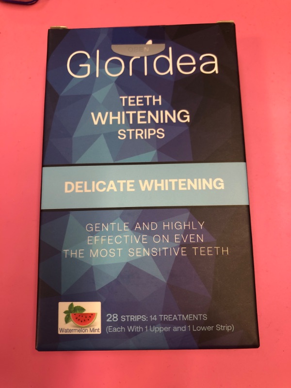 Photo 1 of Gloridea Teeth Whitening Strips, Watermelon Flavor White Strips for Teeth Whitening, Pack of 28 Strips (14 Treatments)…