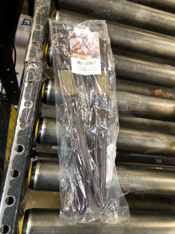 Photo 1 of Paris Tack English Leather Elastic Girth Extender with Stainless Steel Roller Buckles and Double Layer Elastic. 1 year Warranty. Havana