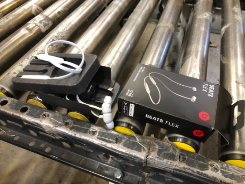Photo 1 of Beats Flex Wireless Earbuds - Apple W1 Headphone Chip, Magnetic Earphones, Class 1 Bluetooth, 12 Hours of Listening Time, Built-in Microphone - Smoke Gray Smoke Gray Flex