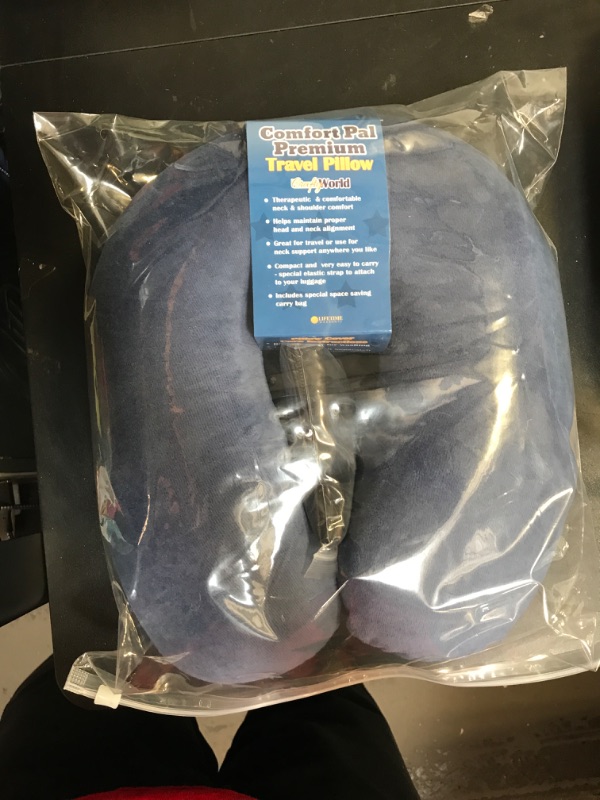 Photo 2 of A Firm Neck Pillow that Provides Optimum Comfort and Support - Comfort Pal Memory Foam Travel Pillow with Carry Bag and Washable Cover - Eliminate Neck Pain in Cars