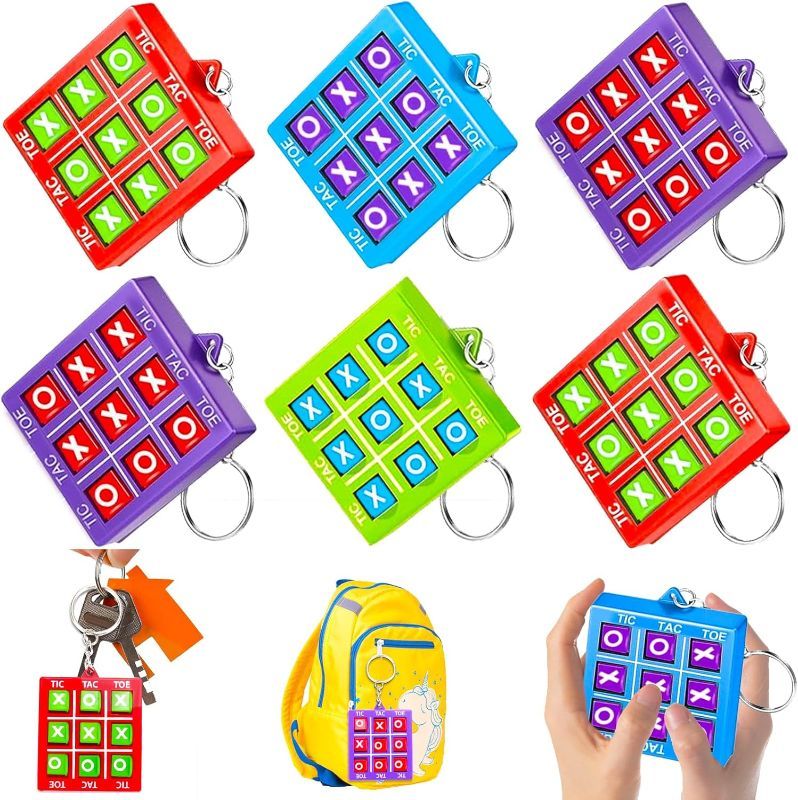 Photo 1 of 16 Pcs Tic Tac Toe Keychains Birthday Party Favor Goodie Bags Stuffers for Kids 4-8 8-12 Boy Girl Teen Treasure Chest Box Items School Classroom Return Gifts Prizes Reward Goody Bag Pinata Filler Bulk valentines day !
