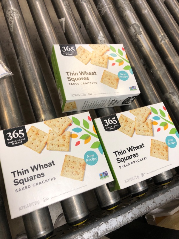 Photo 2 of  EXPIRES- 09/14/24
365 whole foods market wheat squares Cream 8 Ounce
 3 PACK 