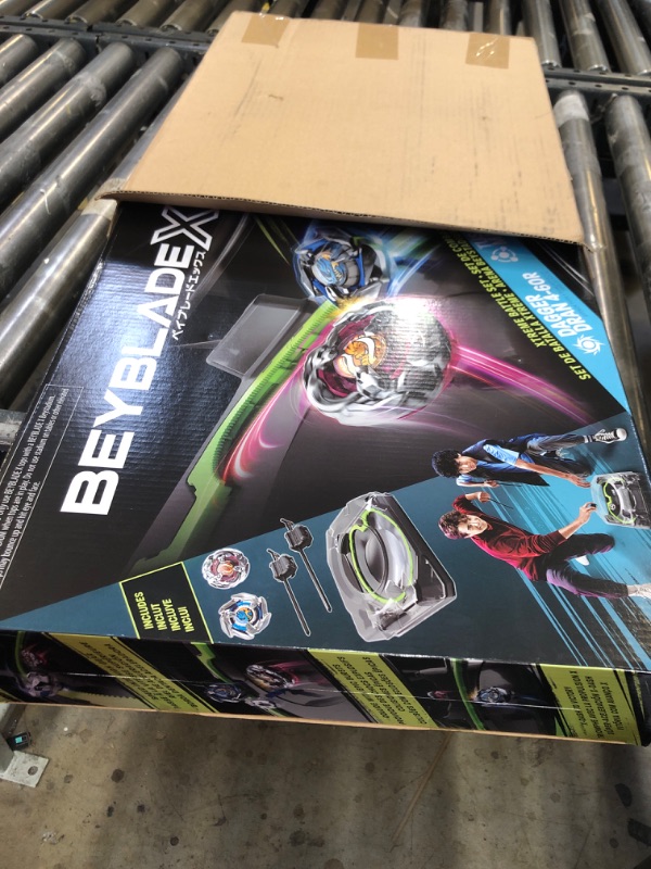 Photo 2 of BEYBLADE X Xtreme Battle Set with Beystadium Arena Featuring X-Celerator Rail, 2 Right-Spinning Top Toys, 2 Launchers, Toys for Boys and Girls, 8+