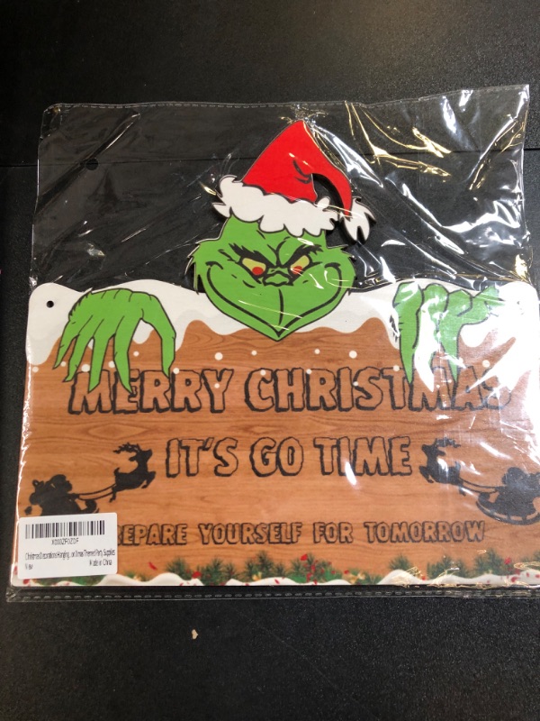 Photo 1 of Christmas Decorations Hanging Signs Merry Christmas Door Sign for Holiday Decor Yard Porch Wall Window Decoration Xmas Themed Party Supplies