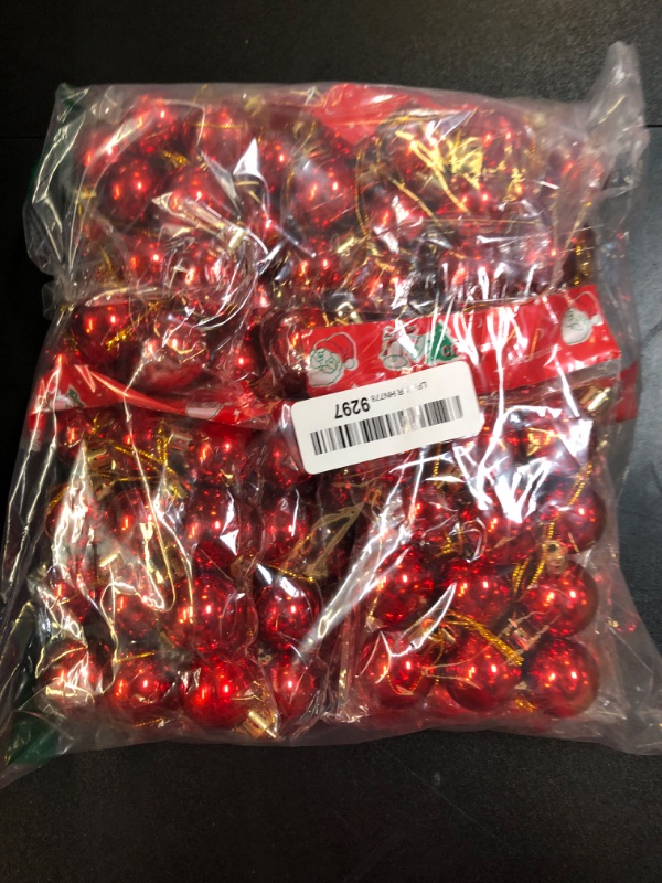 Photo 1 of 144pcs Small Red Christmas Tree Ornaments 