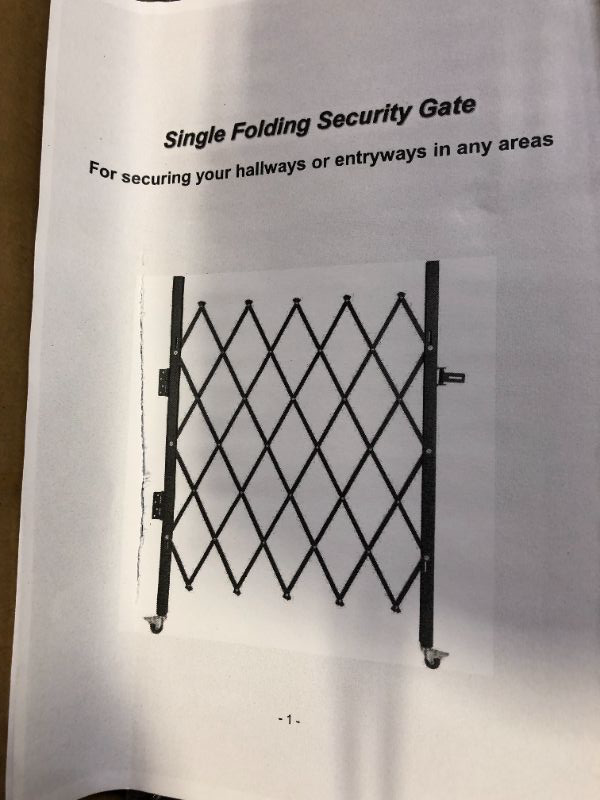 Photo 1 of  single folding security gate