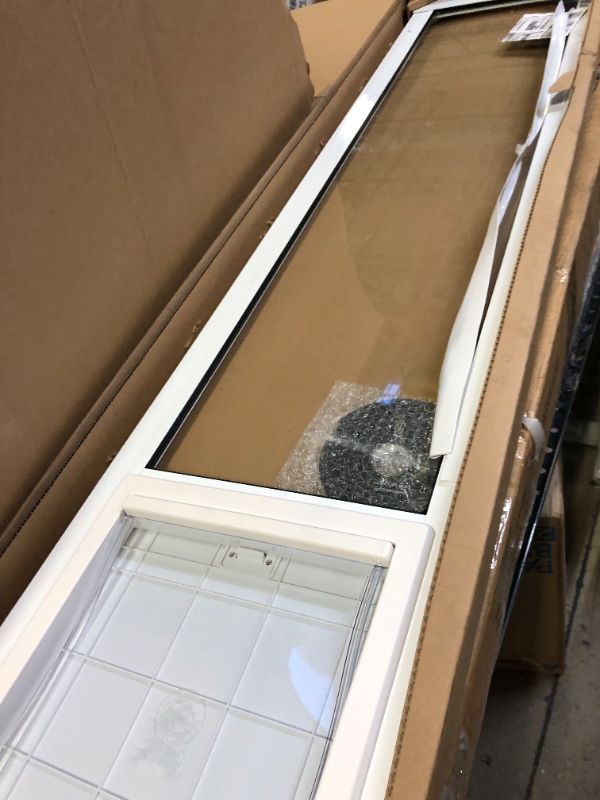 Photo 2 of 10.5 in. x 15 in. Large White Pet and Dog Patio Door Insert for 77.6 in. to 80.4 in. Aluminum Sliding Glass Door