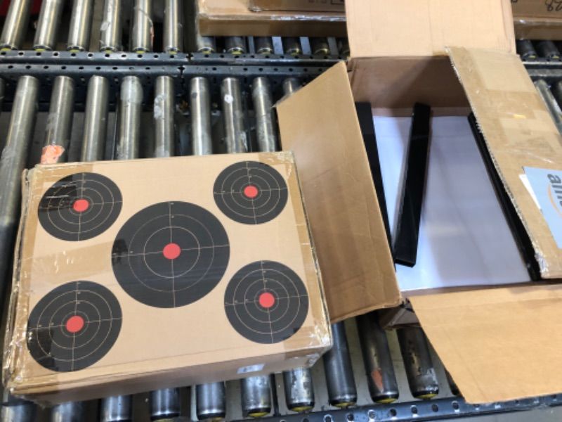 Photo 2 of Atflbox Shooting Target Stand with 10pcs 17x25 Inch Paper Targets, Durable Paper Target Holder with Stable Adjustable Base for Cardboard Silhouette, H Shape, USPSA/IPSC, IDPA Practice
