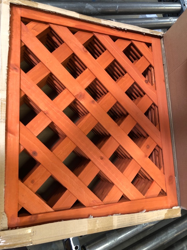 Photo 1 of ?ZJSF Foldable Indoor Dog Gate for House Freestanding Folding Dog Gates Indoor Wood Pet Gates Dog Fence for Stairs Puppy Gates for Hallways Orange 24 "Height-6 Panels
