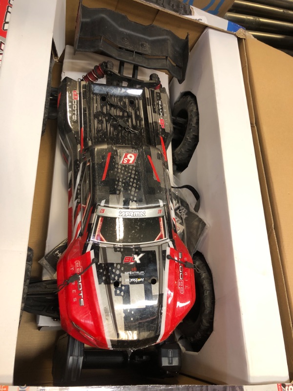 Photo 2 of ARRMA RC Truck 1/8 KRATON 6S V5 4WD BLX Speed Monster RC Truck with Spektrum Firma RTR (Transmitter and Receiver Included, Batteries and Charger Required), Red, ARA8608V5T1 DOES NOT RUN, MIGHT BE ABLE TO BE FIXED