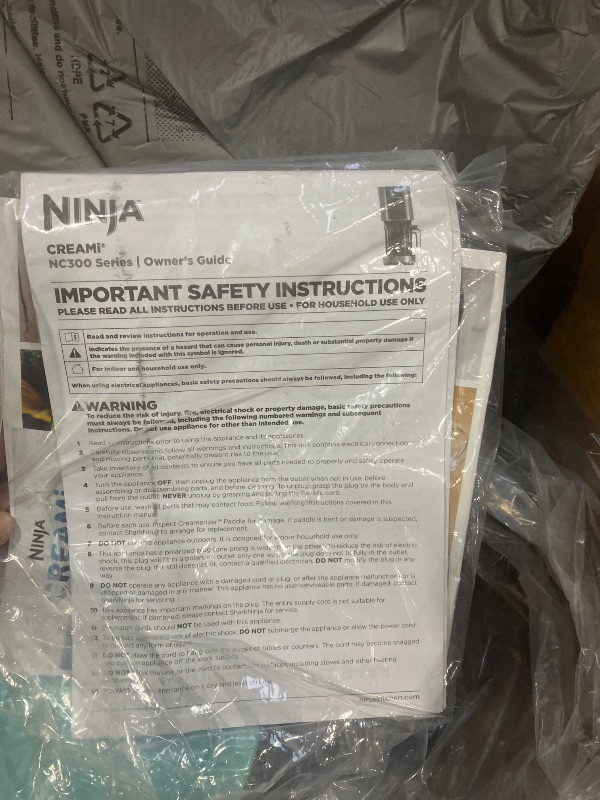 Photo 3 of ***USED - LIKELY MISSING PARTS - UNABLE TO TEST - SEE PICTURES***
Ninja CREAMi, Ice Cream Maker, Ice Cream, Gelato, Sorbet ,Milkshakes, Mix-ins, Smoothie Bowls & More, 7-in-1, Ice Cream Pints, Pint lid, Healthy Ice Cream, Compact, Perfect for Kids, Black,