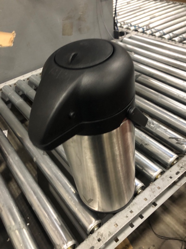 Photo 1 of Airpot Coffee Dispenser with Pump - 102 oz Insulated Stainless Steel Coffee Carafe - Thermal Beverage Dispenser - Thermos Urn for Hot/Cold Water, Party Chocolate Drinks