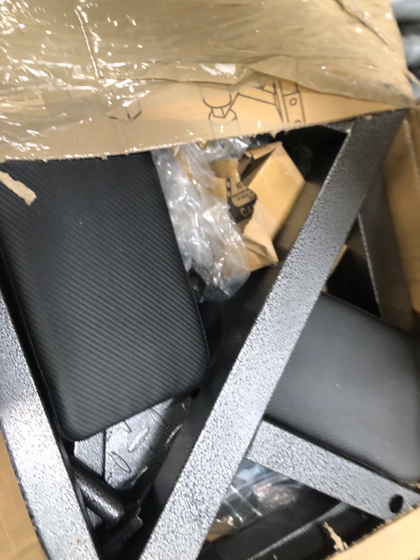 Photo 1 of SUCXDZQ Roman Chair Back Extender - Angle & Height Dual Adjustable Hyperextension Bench for Home Gym - Adjustable Back Exercise Machine (Black)