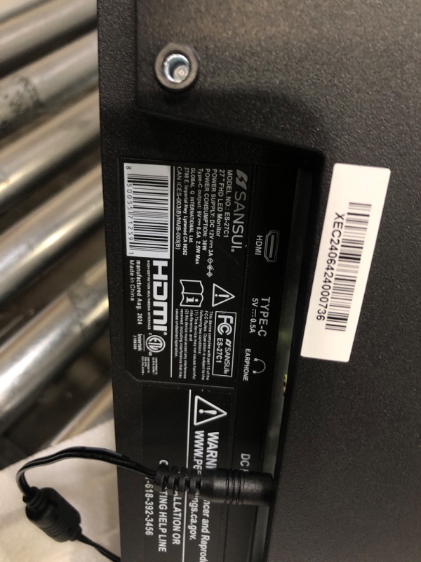 Photo 1 of SANSUI Curved Monitor 27 inch 100Hz USB Type-C Computer Monitor with Speakers Built in?FHD 1080p?HDR?110% sRGB?1500R?VESA Compatible,for Tablet,Desktop,Laptop and PC Work Gaming (ES-27C1)