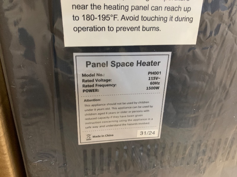 Photo 1 of Convection Panel Heater, 1500W Freestanding Portable Electric Space Heater Full Room Quick Heat Distribution, Thermostat Adjust Electric Heaters