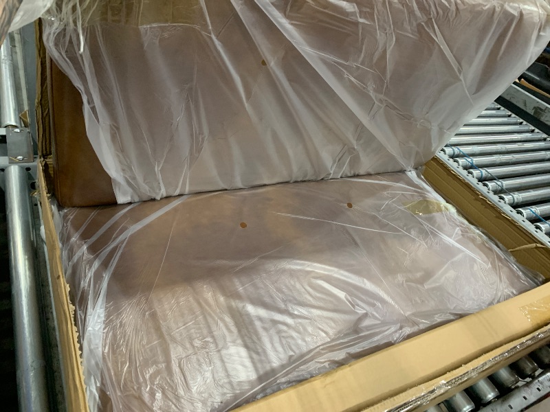 Photo 1 of ***USED - MISSING HARDWARE - SEE PICTURES***
BSHOMGI Wall Mount Headboard, King Headboard Size, PU Leather Head Board Only Brown Hanging Head Boards, Industrial Pipe Modern King Bed Backboard for Bedroom(Brown Leather, King)
