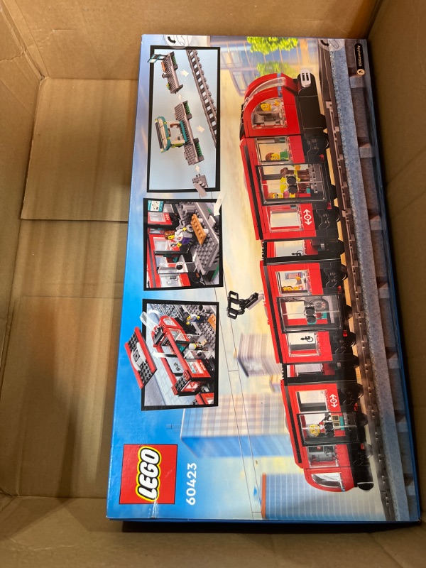 Photo 1 of LEGO City Downtown Streetcar and Station Train Set - Kids Toy Train Building Set for Pretend Play & Imagination, Ages 7+ - Gift Ideas for Boys & Girls Birthdays - 60423