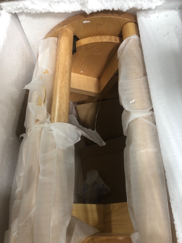 Photo 1 of Bar Stools Set of 4,Wooden Stool,Stackable Stools,18 Inch Stool,Classroom Stools,Sturdy and Durable,No Installation Required,Top Stackable Round Stools for Dining Room,Bedroom,Living Room(Natural)