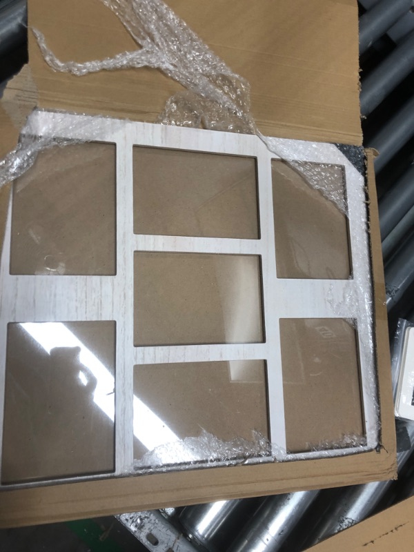 Photo 1 of MONT PLEASANT Picture Frame Collage 5x7 Photos Display - 7 Openings Photo Collage White Picture Frame Wall Decor for Tabletop Stand and Wall Mounting Frames for Wedding Anniversary, Christmas Day