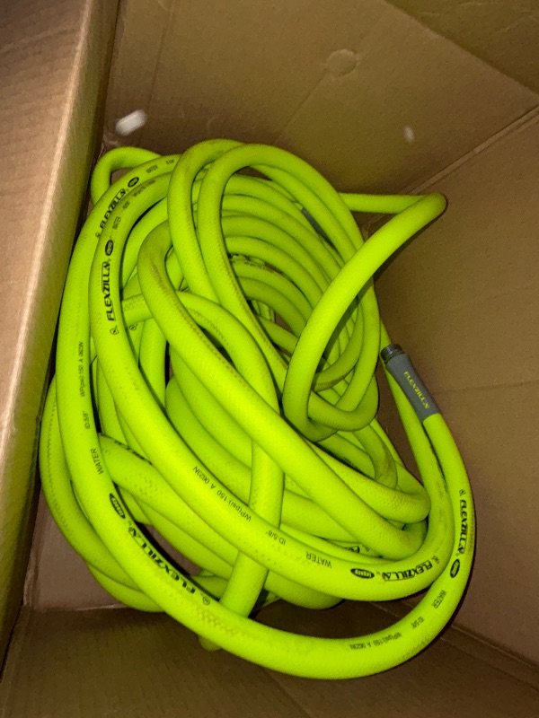 Photo 2 of ***DAMAGED - END BROKEN OFF - SEE PICTURES***
Flexzilla Garden Hose, 5/8 in. x 75 ft, Heavy Duty, Lightweight, Drinking Water Safe - HFZG575YW