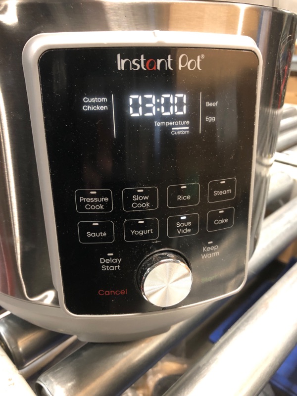 Photo 5 of **MISSING POT, SCRATCHES ON OUTSIDE NEAR PANEL, SMELLS OF FOOD** 
Instant Pot Duo Plus, 8-Quart Whisper Quiet 9-in-1 Electric Pressure Cooker, Slow Rice Cooker, Steamer, Sauté, Yogurt Maker, Warmer & Sterilizer, App With Over 800 Recipes, Stainless Steel